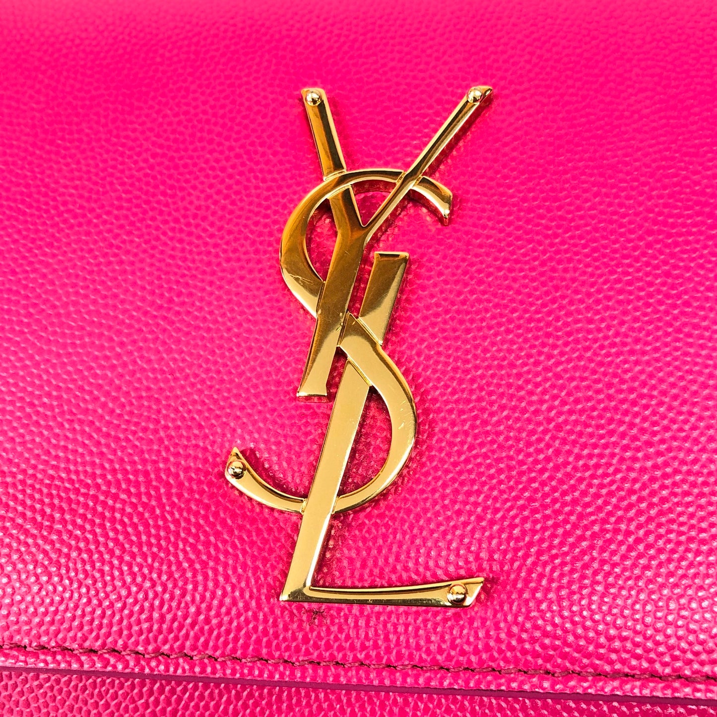 YSL Logo Pink Clutch