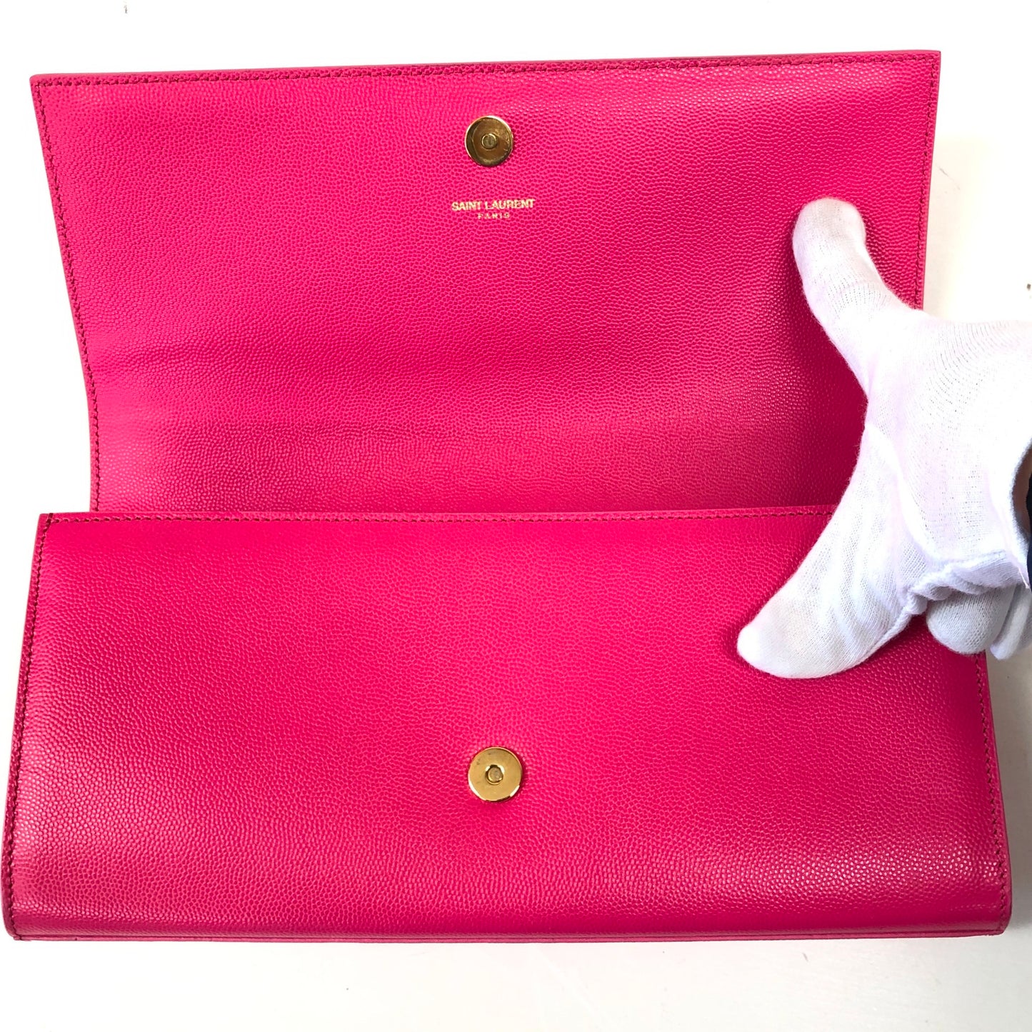 YSL Logo Pink Clutch