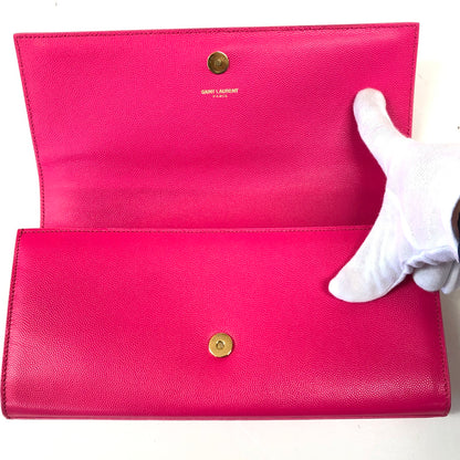 YSL Logo Pink Clutch