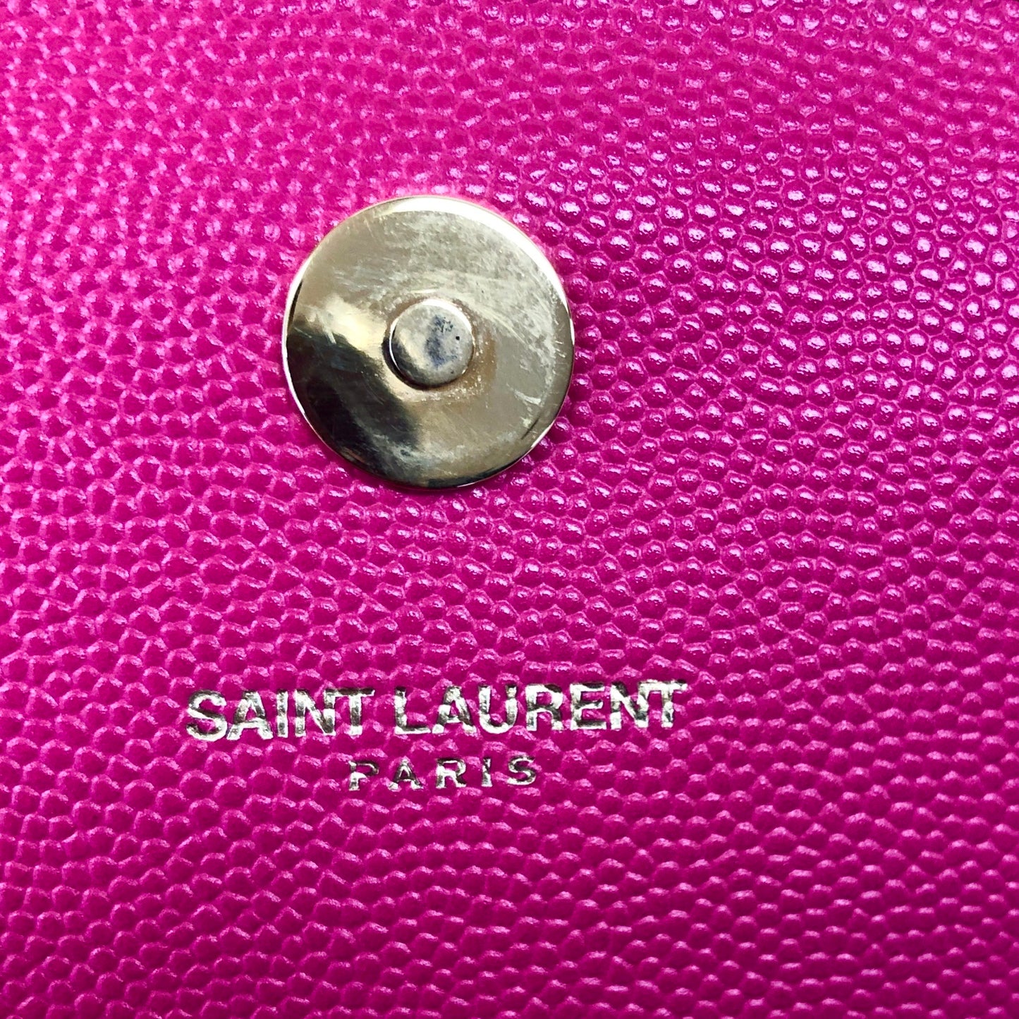 YSL Logo Pink Clutch