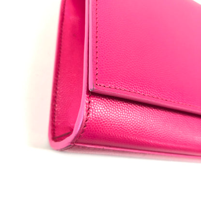 YSL Logo Pink Clutch