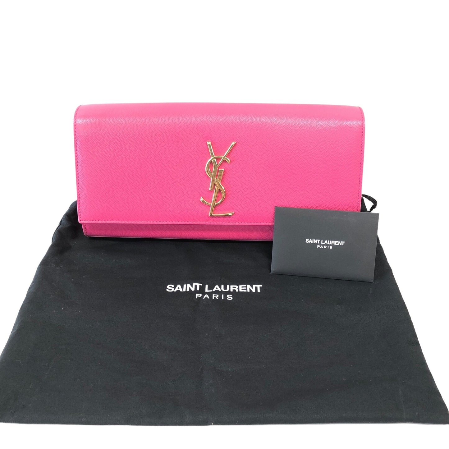 YSL Logo Pink Clutch