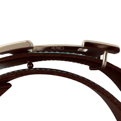 Constance H Blue Leather Belt