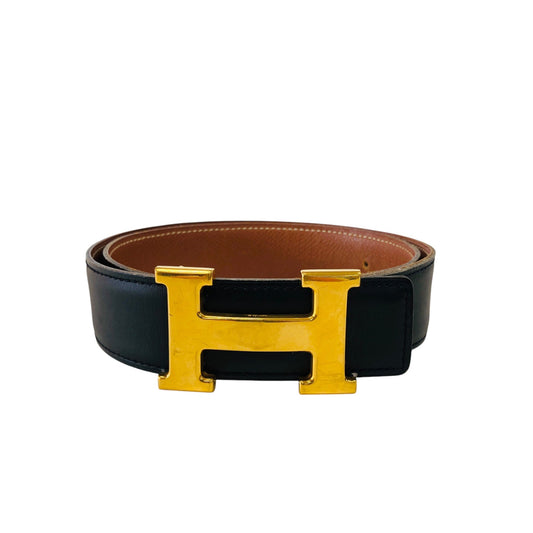 Constance H Black Leather Belt