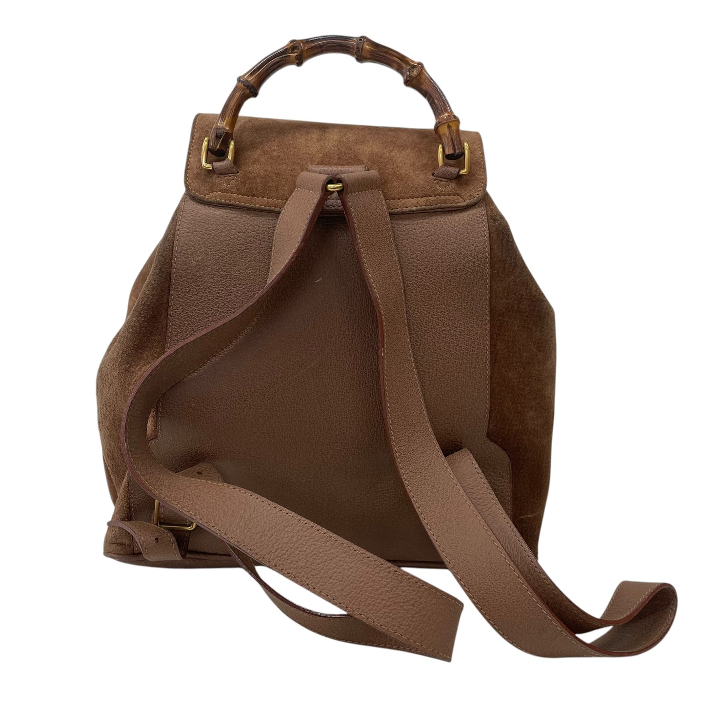 Bamboo Brown Suede Backpack