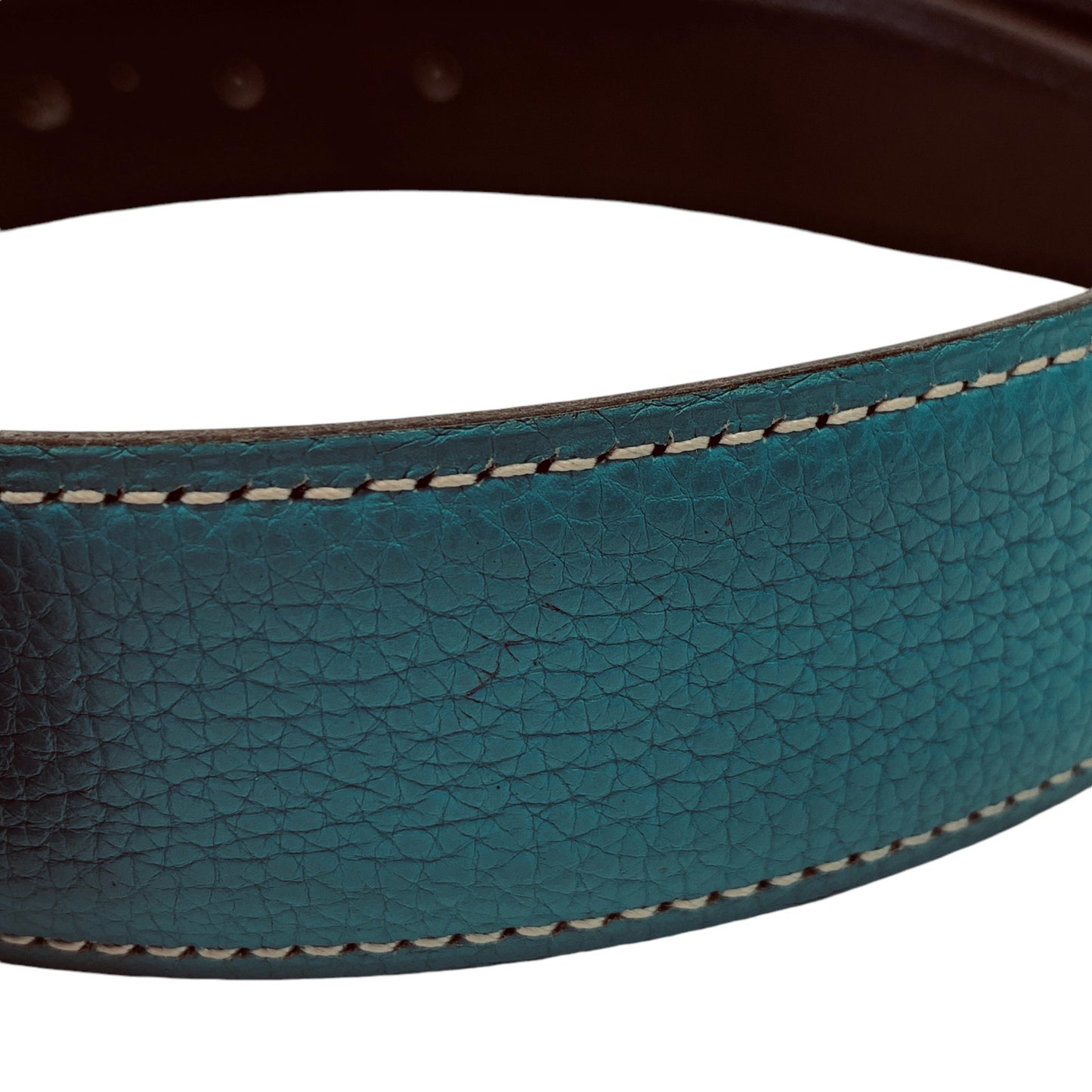 Constance H Blue Leather Belt