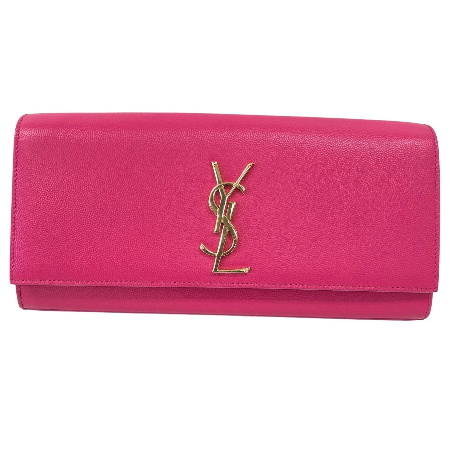 YSL Logo Pink Clutch