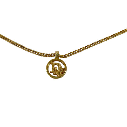 Gold Plated Logo Chain Necklace