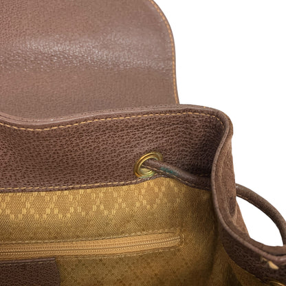 Bamboo Brown Suede Backpack