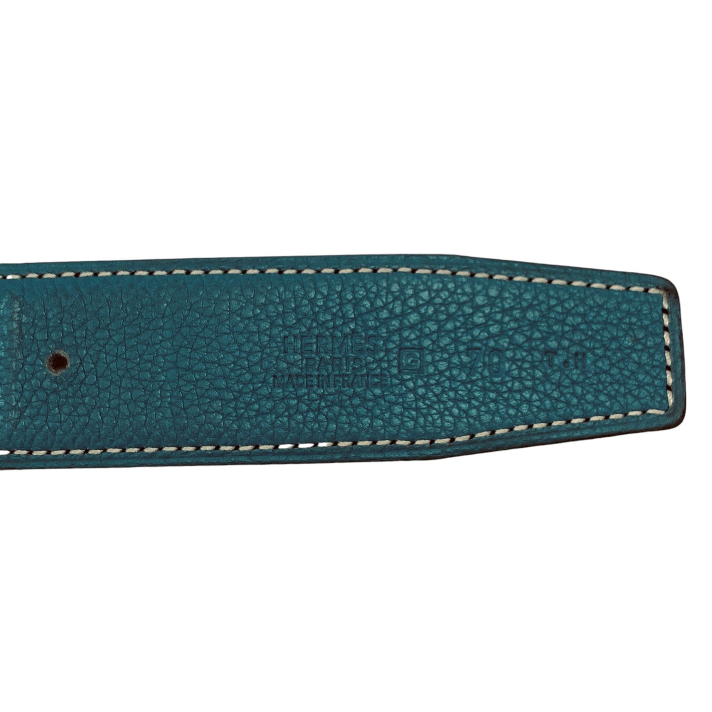 Constance H Blue Leather Belt