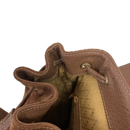 Bamboo Brown Suede Backpack