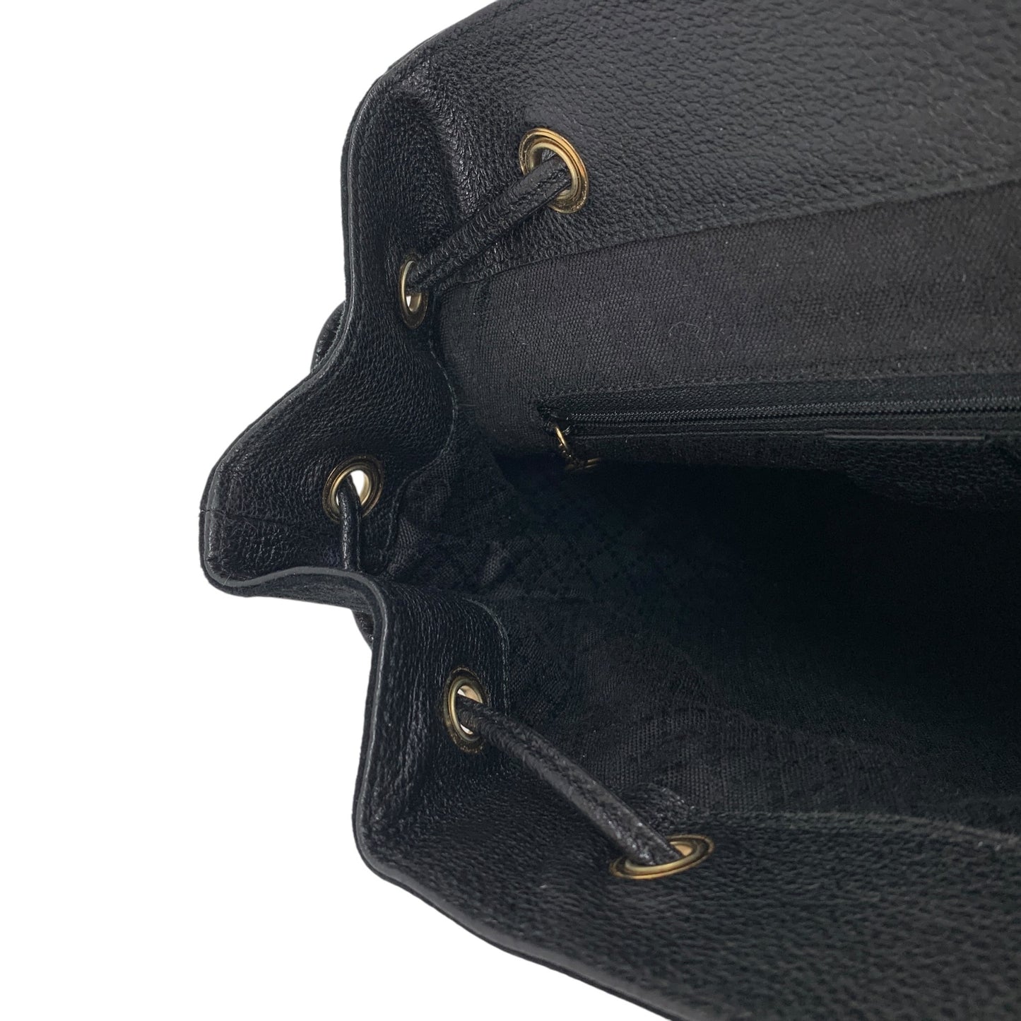 Bamboo Black Suede Backpack