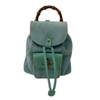 Bamboo Green Suede Backpack