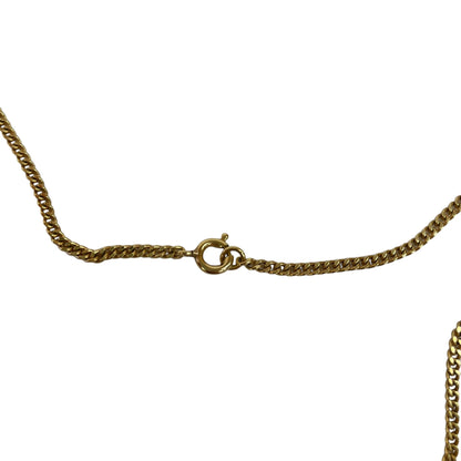 Gold Plated Logo Chain Necklace