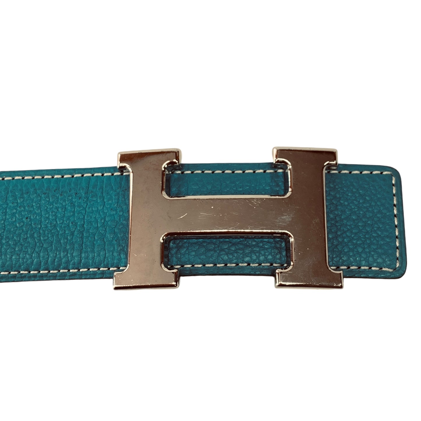 Constance H Blue Leather Belt