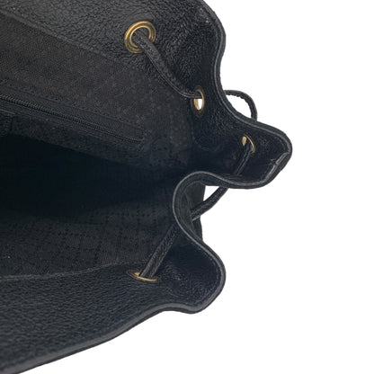 Bamboo Black Suede Backpack