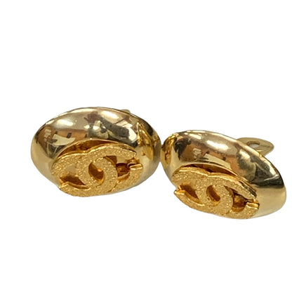 CC Logo Gold Clip Earrings