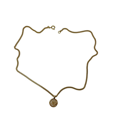 Gold Plated Logo Chain Necklace