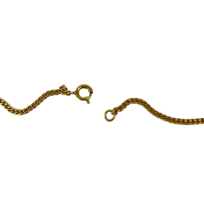 Gold Plated Logo Chain Necklace