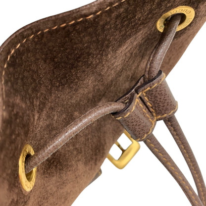 Bamboo Brown Suede Backpack