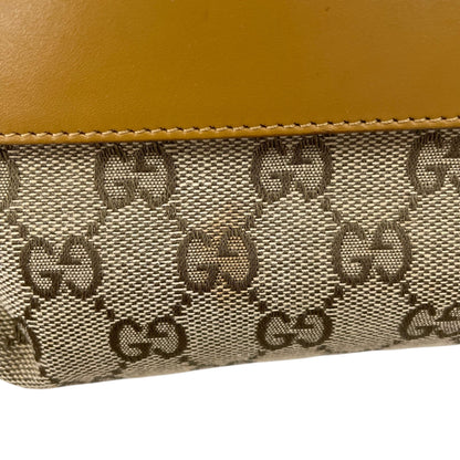 GG Canvas Sherry Line Leather Pocket Tote