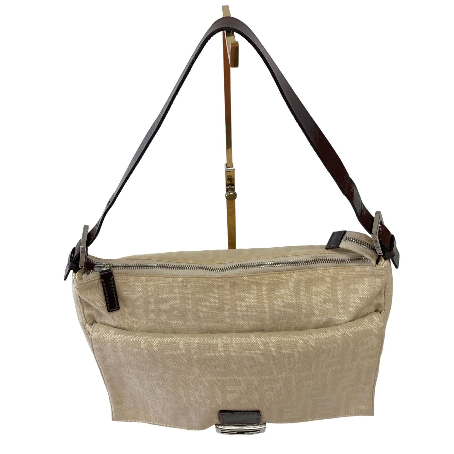 Zucca Square Beige Shoulder Bag