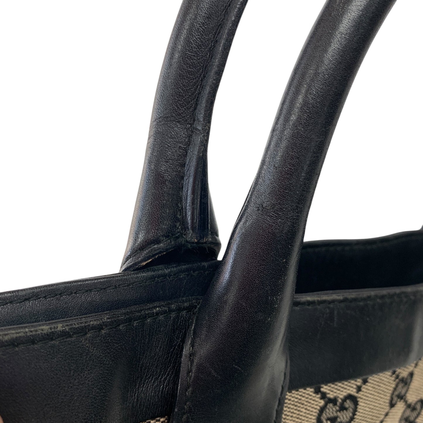 GG Canvas Leather Vertical Tote