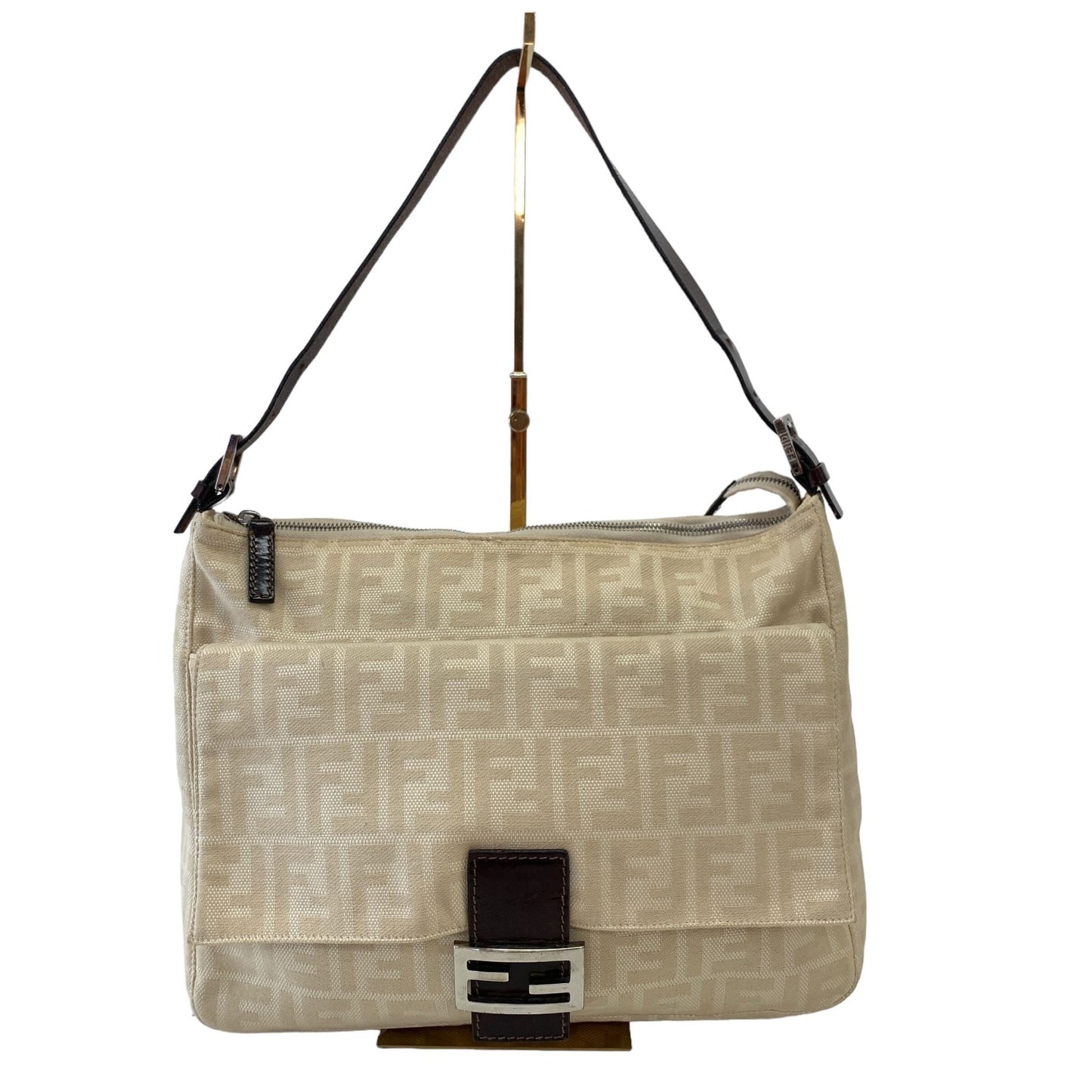 Zucca Square Beige Shoulder Bag