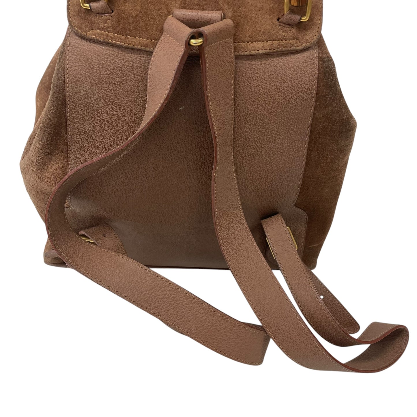 Bamboo Brown Suede Backpack