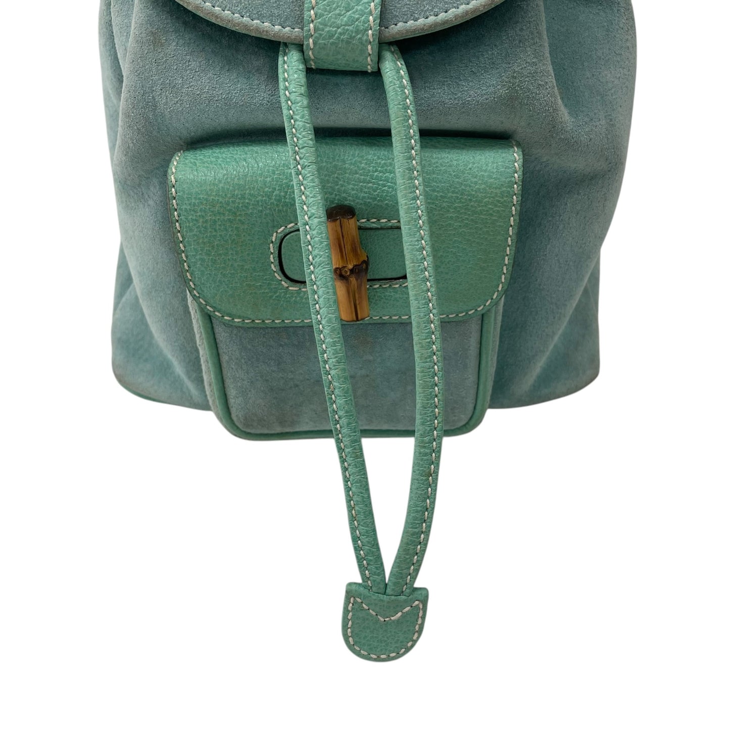 Bamboo Green Suede Backpack