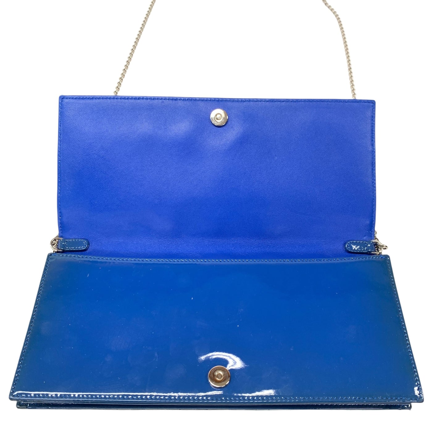 Cannage Patent Leather Wallet on Chain