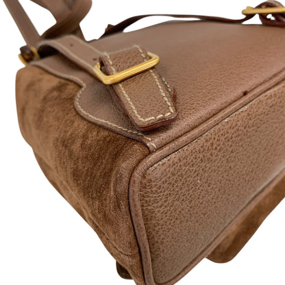 Bamboo Brown Suede Backpack