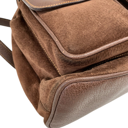 Bamboo Brown Suede Backpack