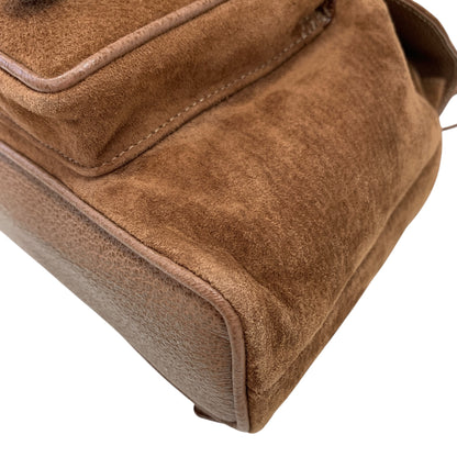 Bamboo Brown Suede Backpack