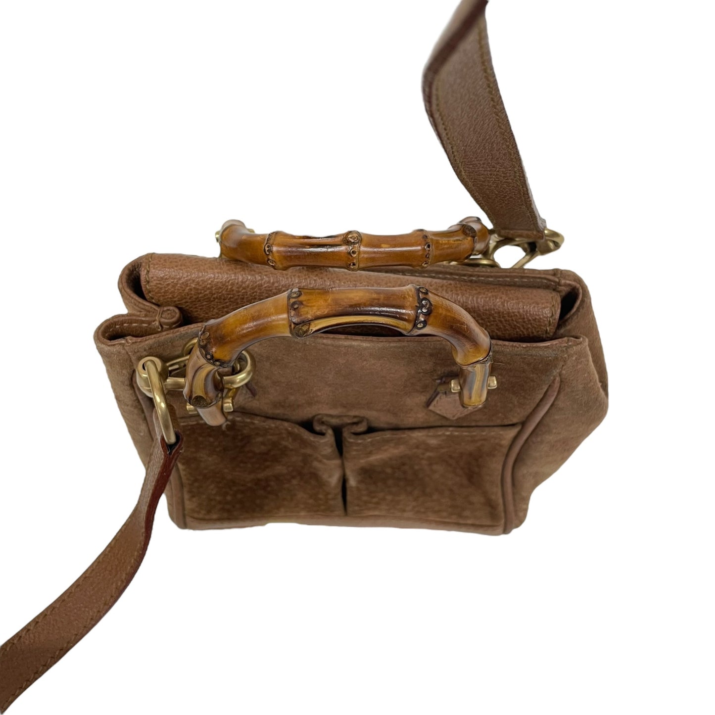 Bamboo Suede Crossbody Bag