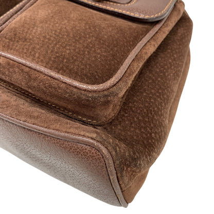 Bamboo Brown Suede Backpack