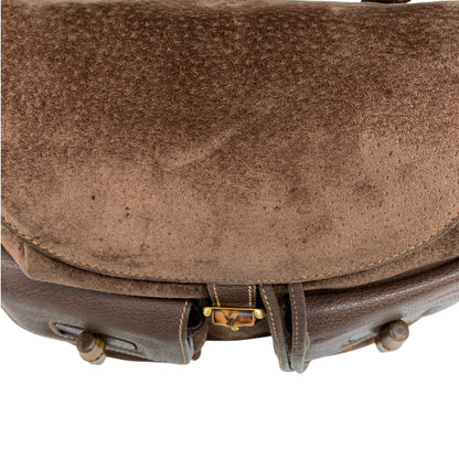 Bamboo Brown Suede Backpack