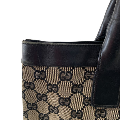 GG Canvas Leather Vertical Tote