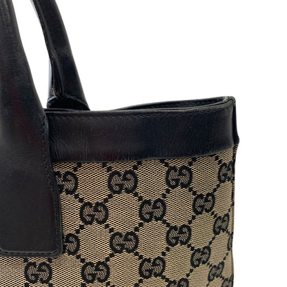 GG Canvas Leather Vertical Tote