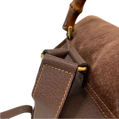 Bamboo Brown Suede Backpack