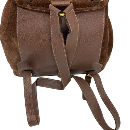 Bamboo Brown Suede Backpack