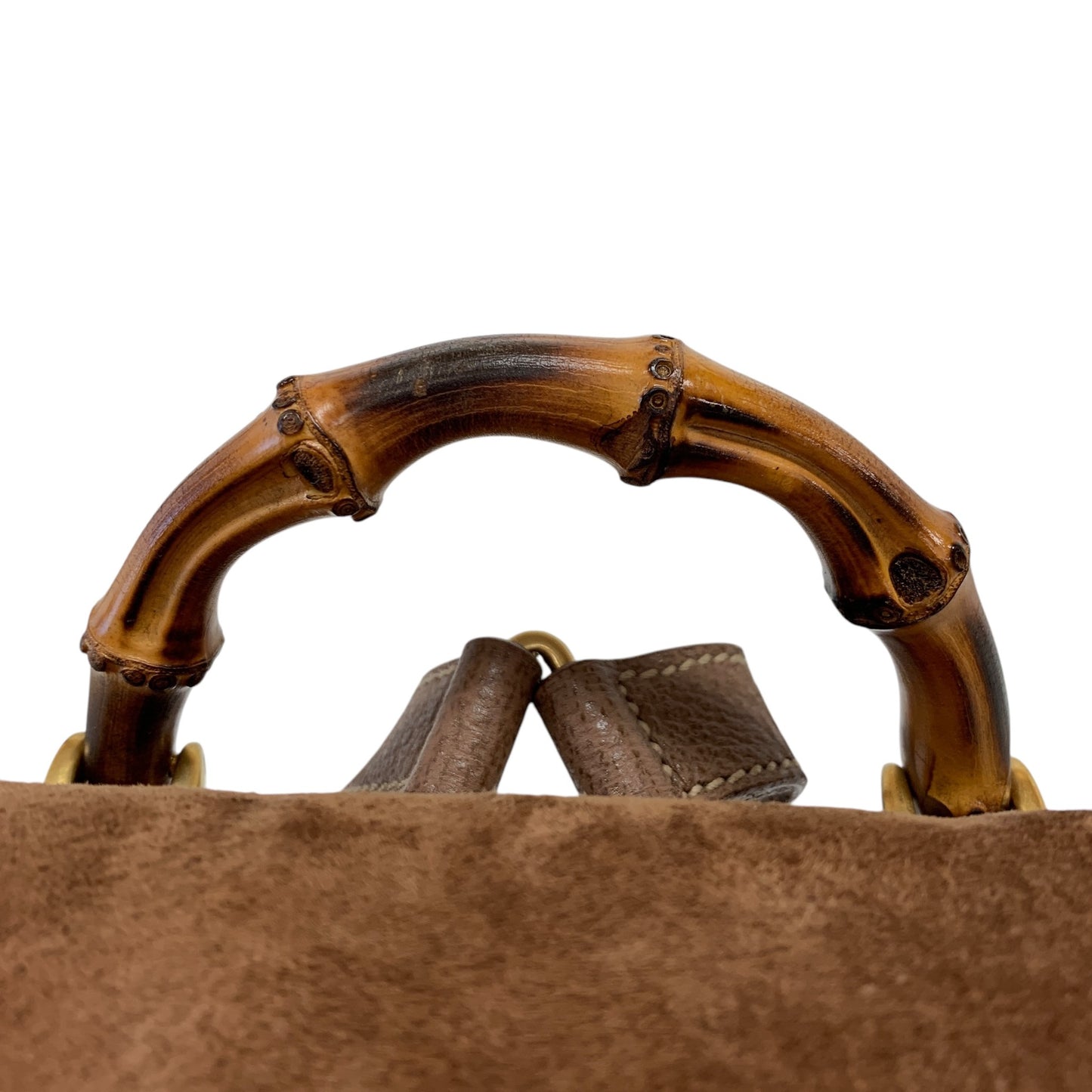 Bamboo Brown Suede Backpack