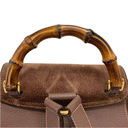 Bamboo Brown Suede Backpack