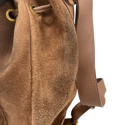 Bamboo Brown Suede Backpack