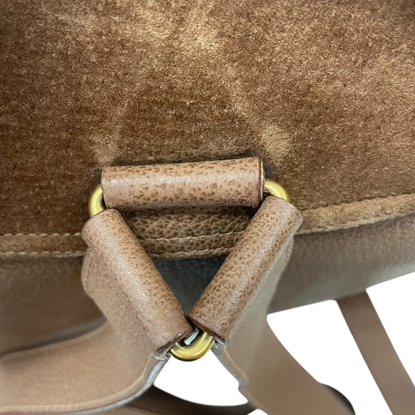 Bamboo Brown Suede Backpack