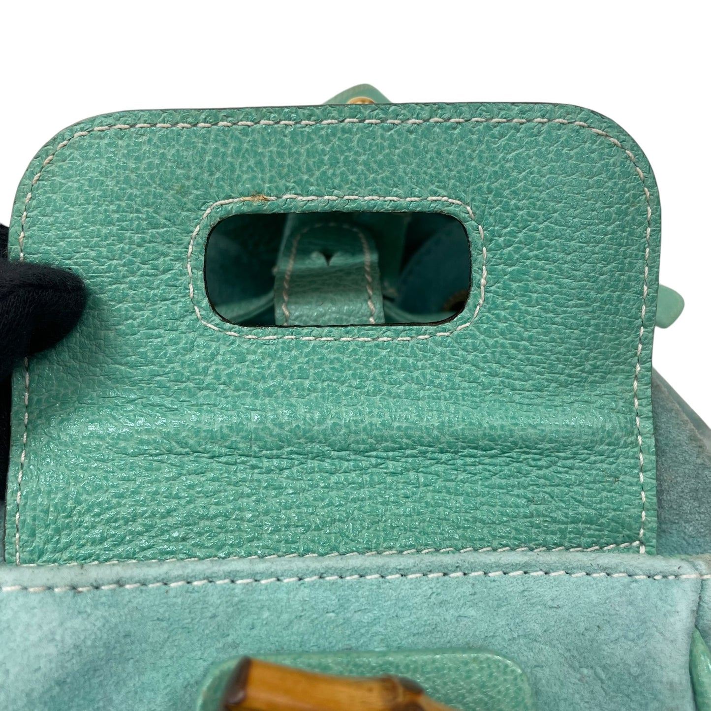 Bamboo Green Suede Backpack