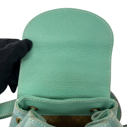 Bamboo Green Suede Backpack