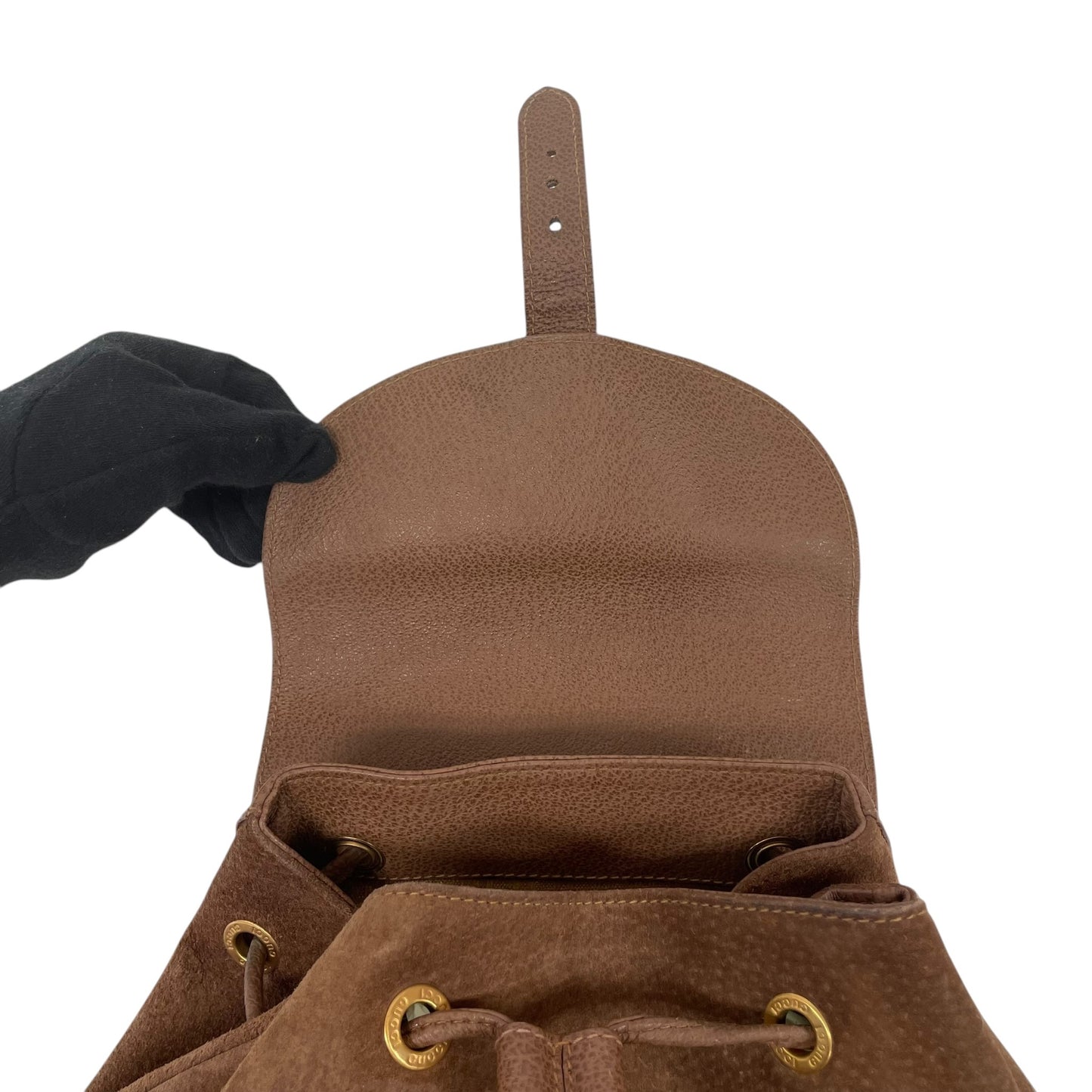 Bamboo Brown Suede Backpack